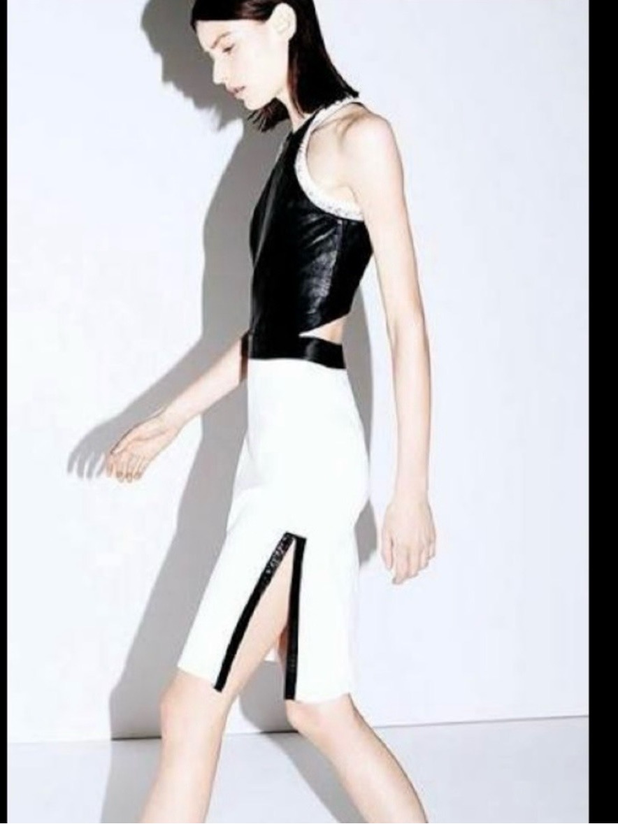 Helmut Lang Rare Black Leather Cutout Dress 4